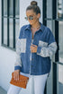 Patchwork Corduroy Buttoned Shirt Jacket